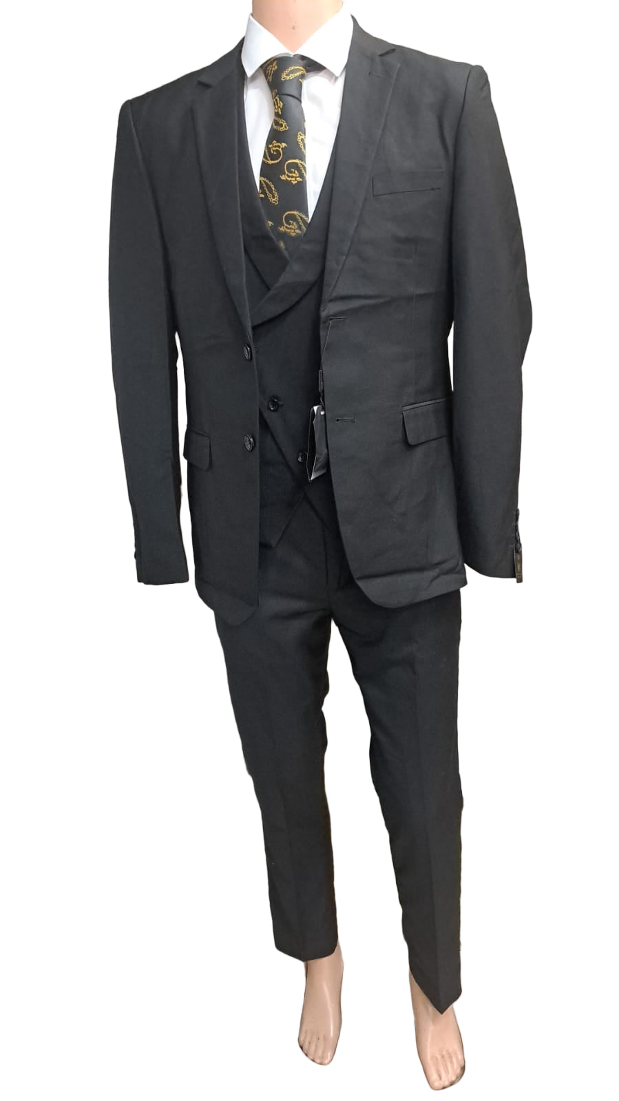 Plain Black - Two button Suit