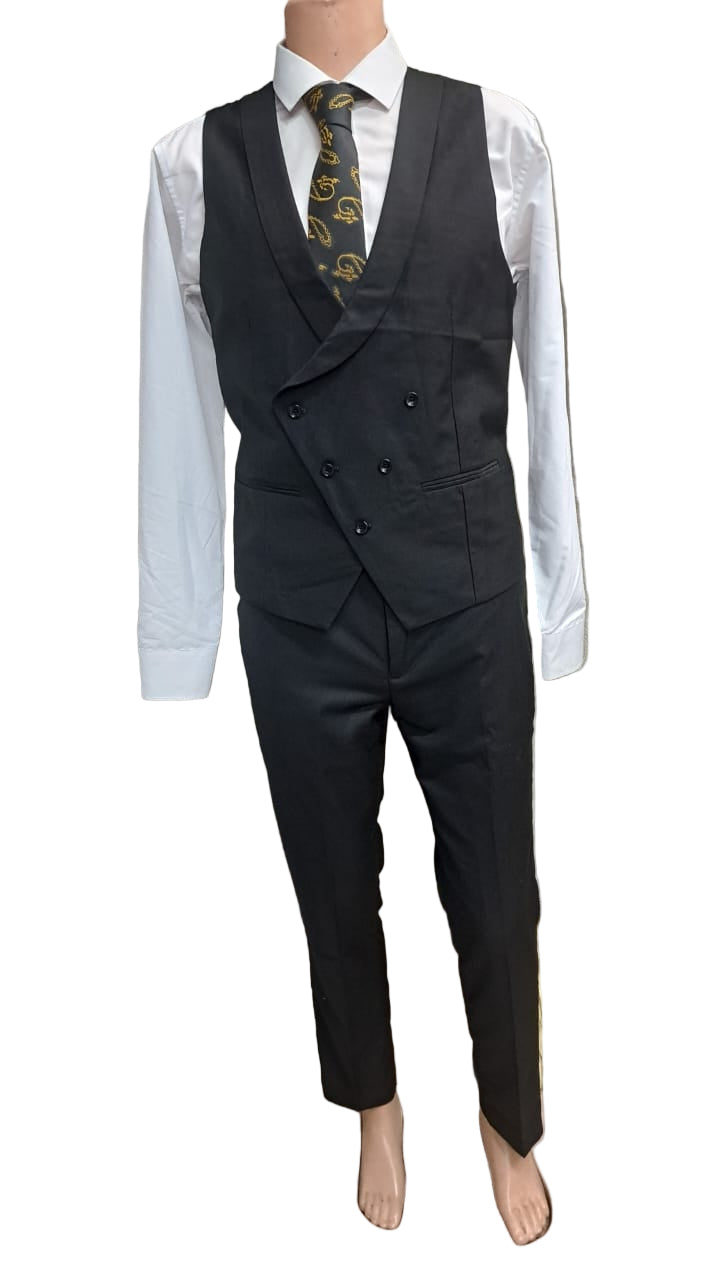 Plain Black - Two button Suit