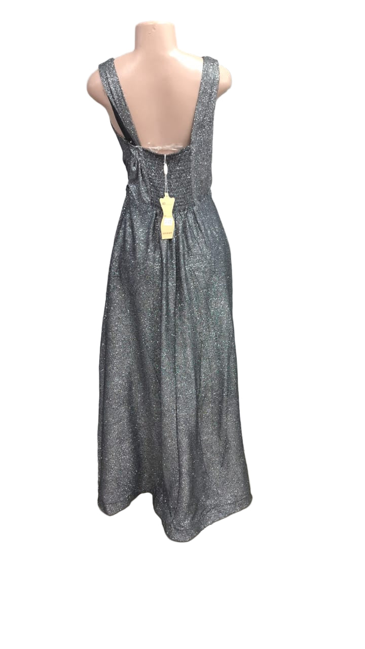Silver Black Evening Dress