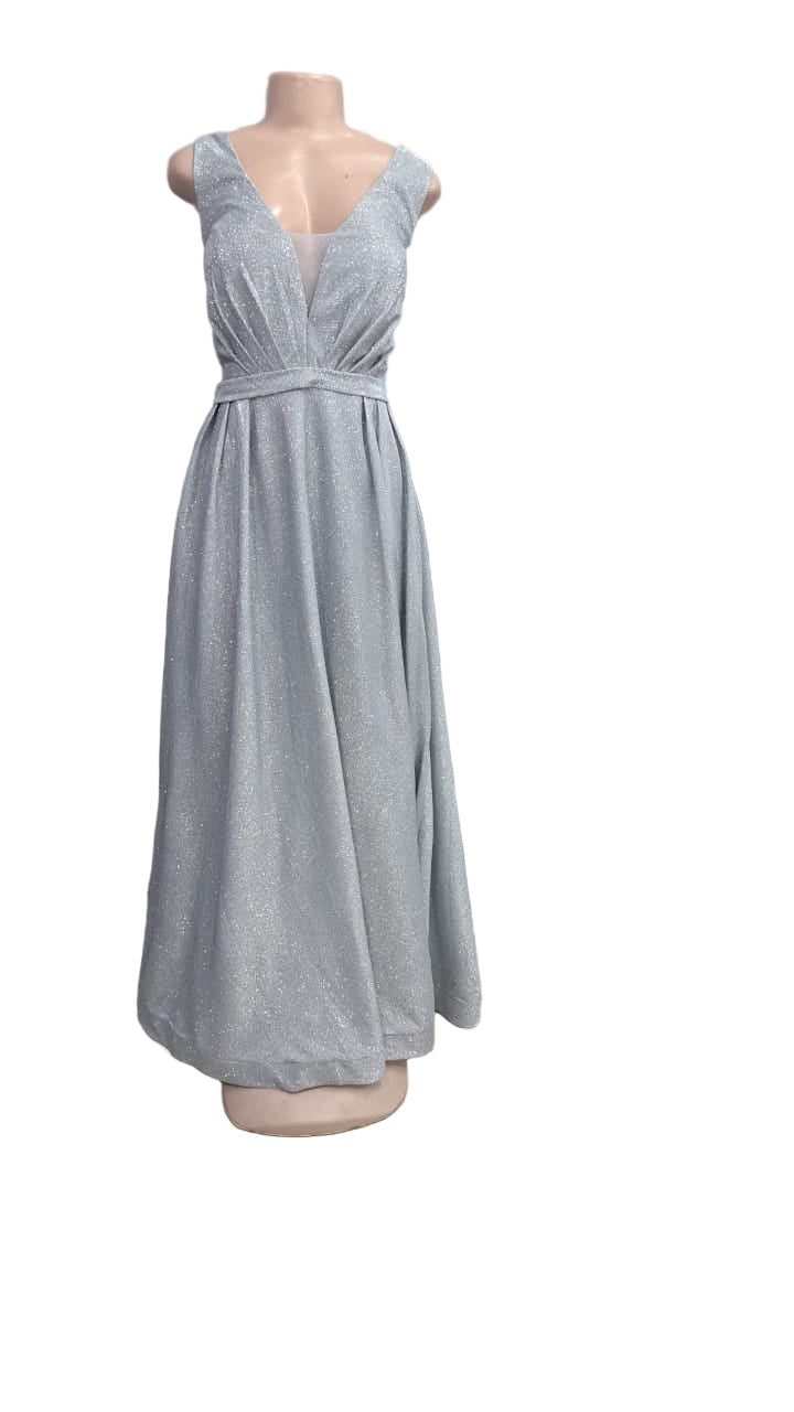 Silver Grey Evening Dress