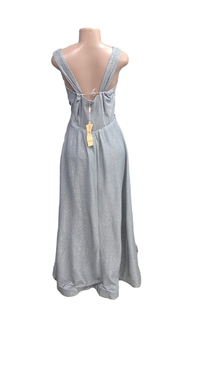 Silver Grey Evening Dress