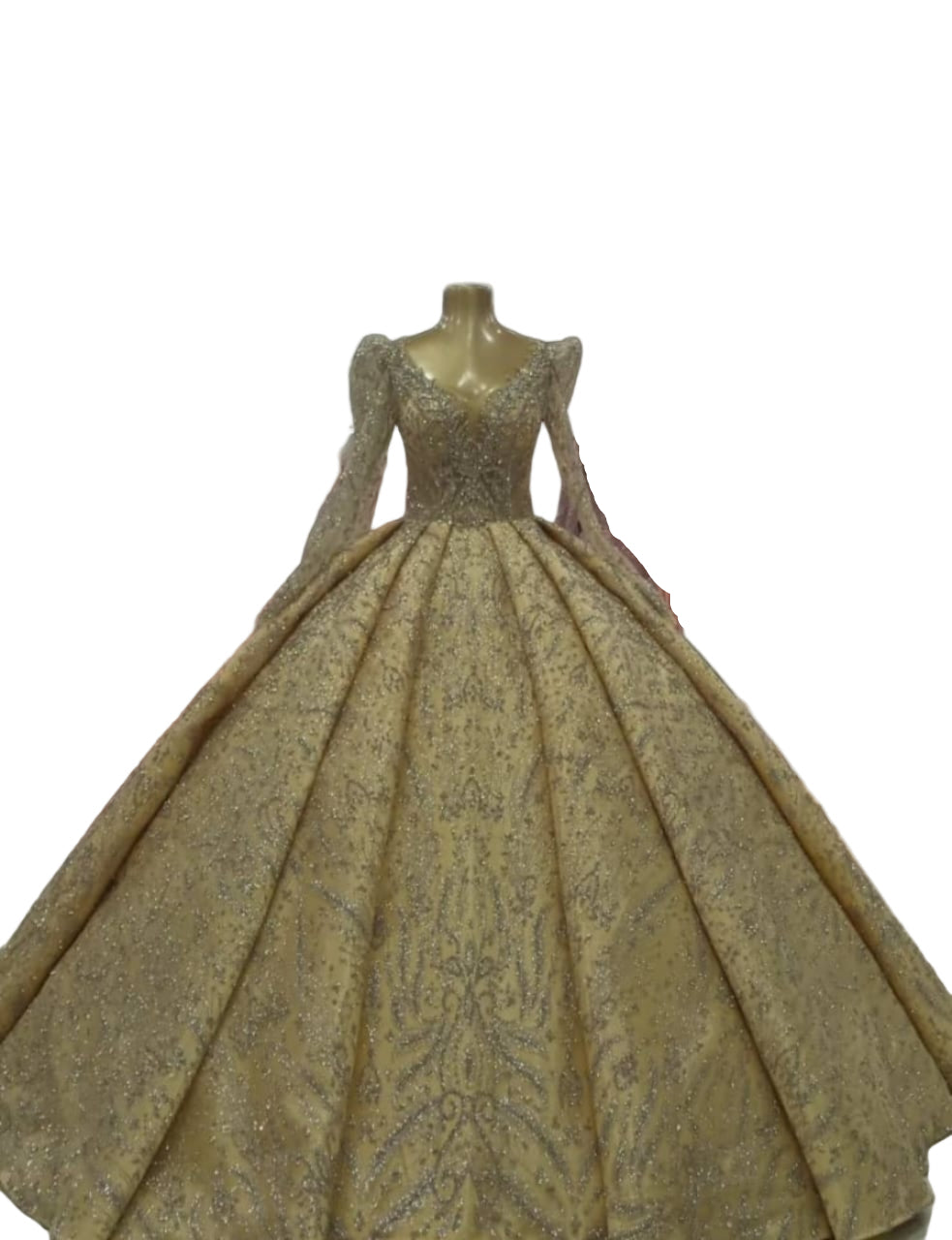 Cream White (Extra top embroidery ) - Jordanian Wedding Gown