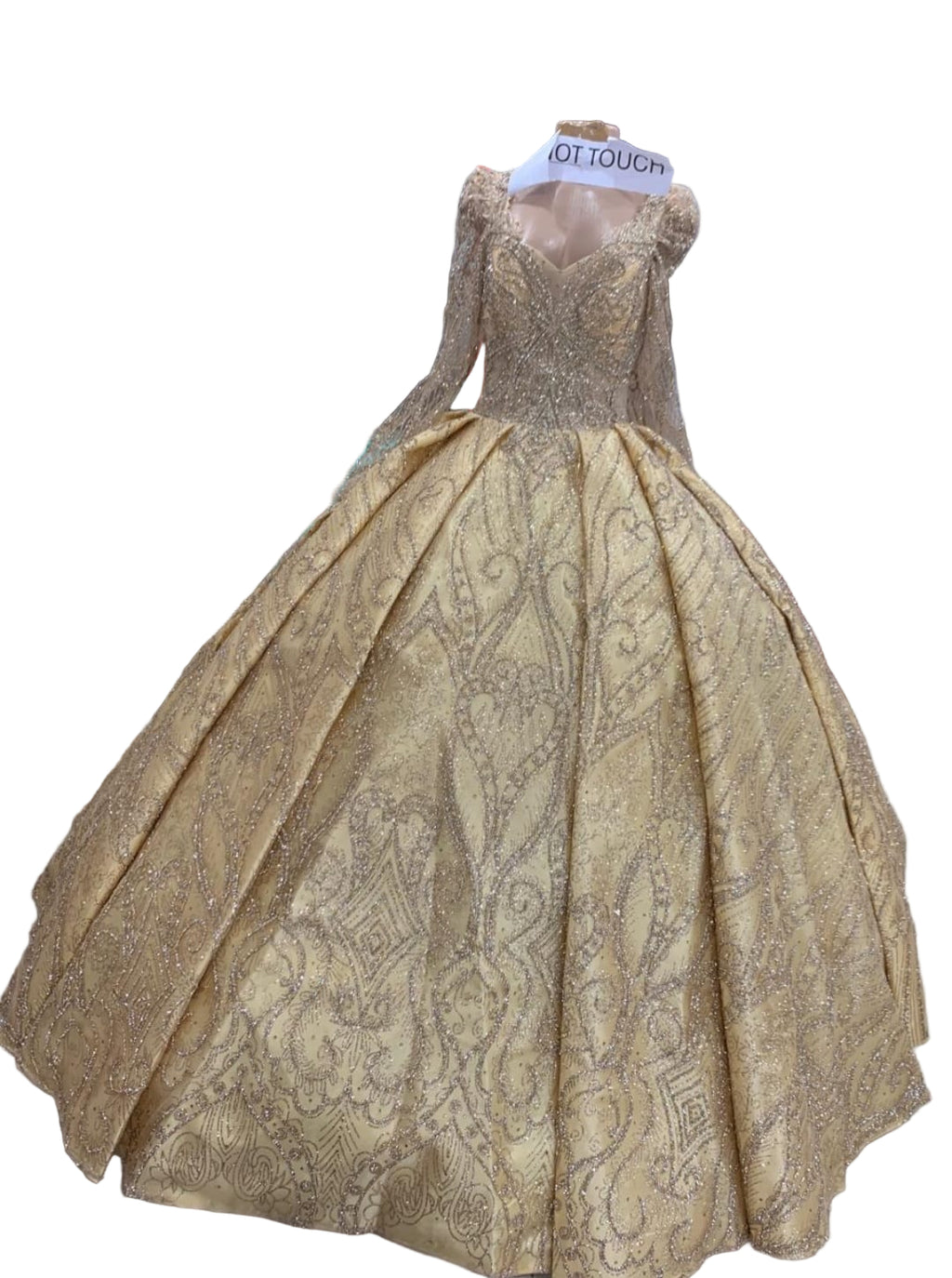 Cream White (Extra top embroidery ) - Jordanian Wedding Gown